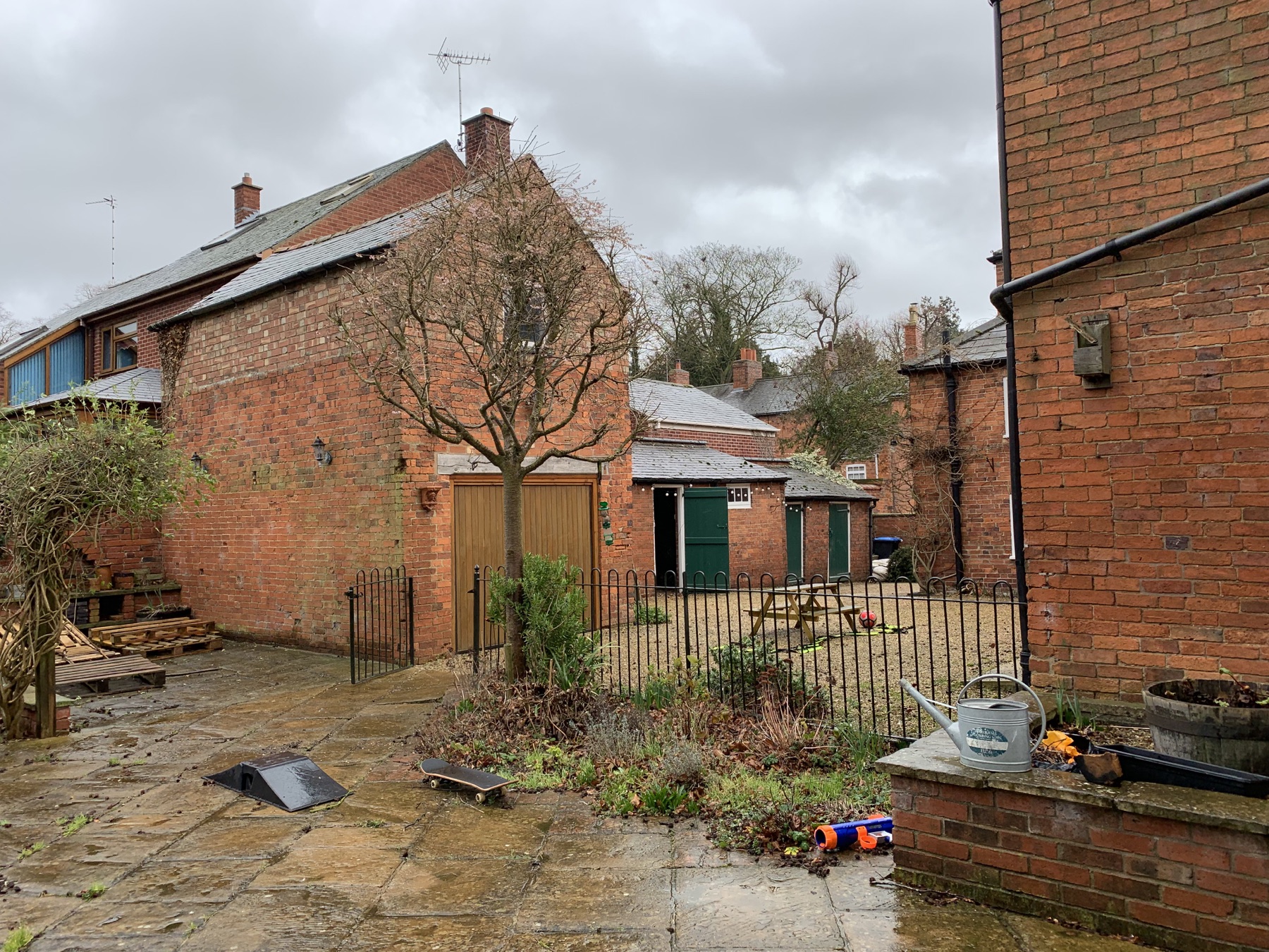 Eastgate House and its outbuildings before the linking extension