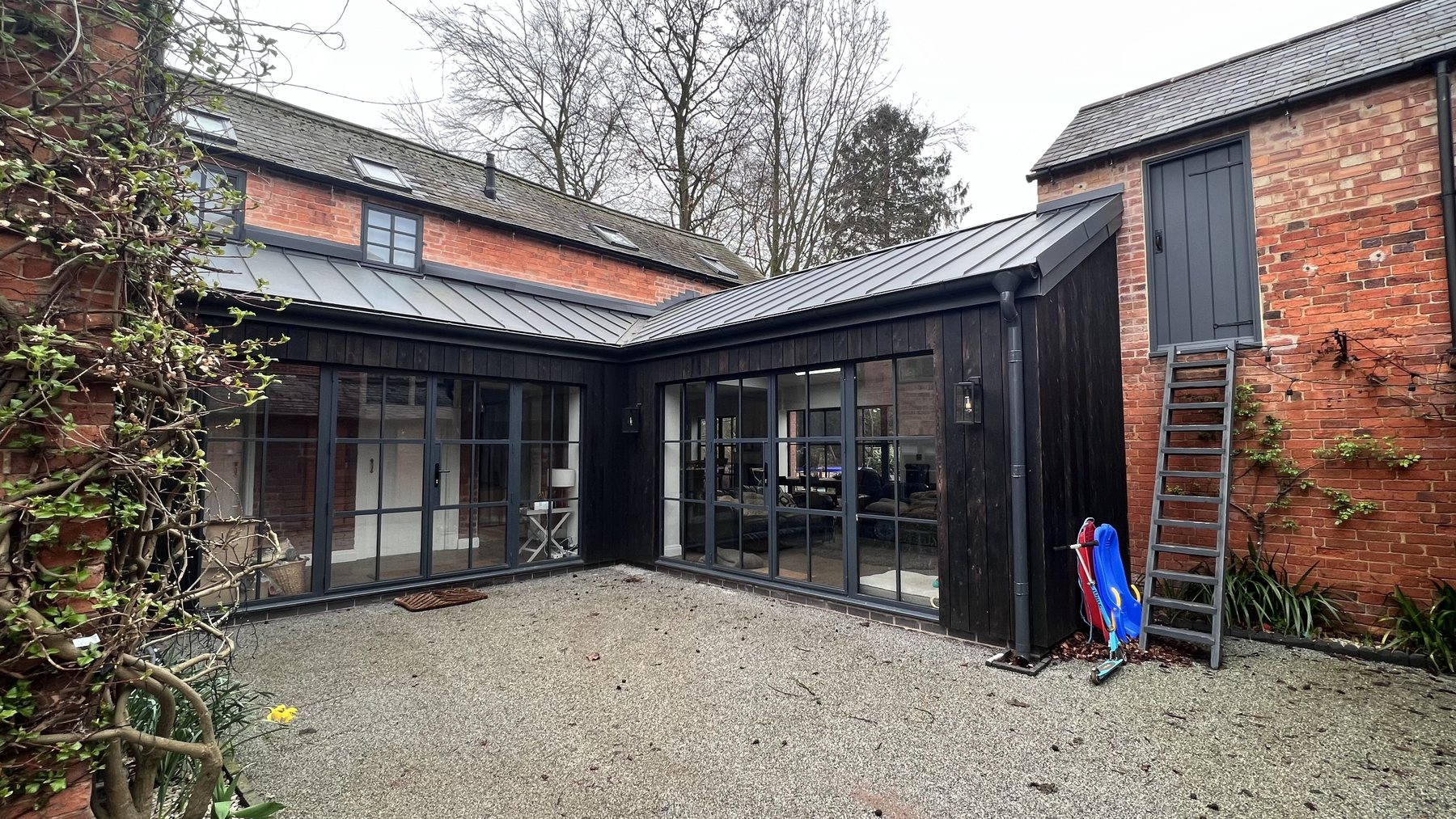 Completed Eastgate House extension enclosing the courtyard