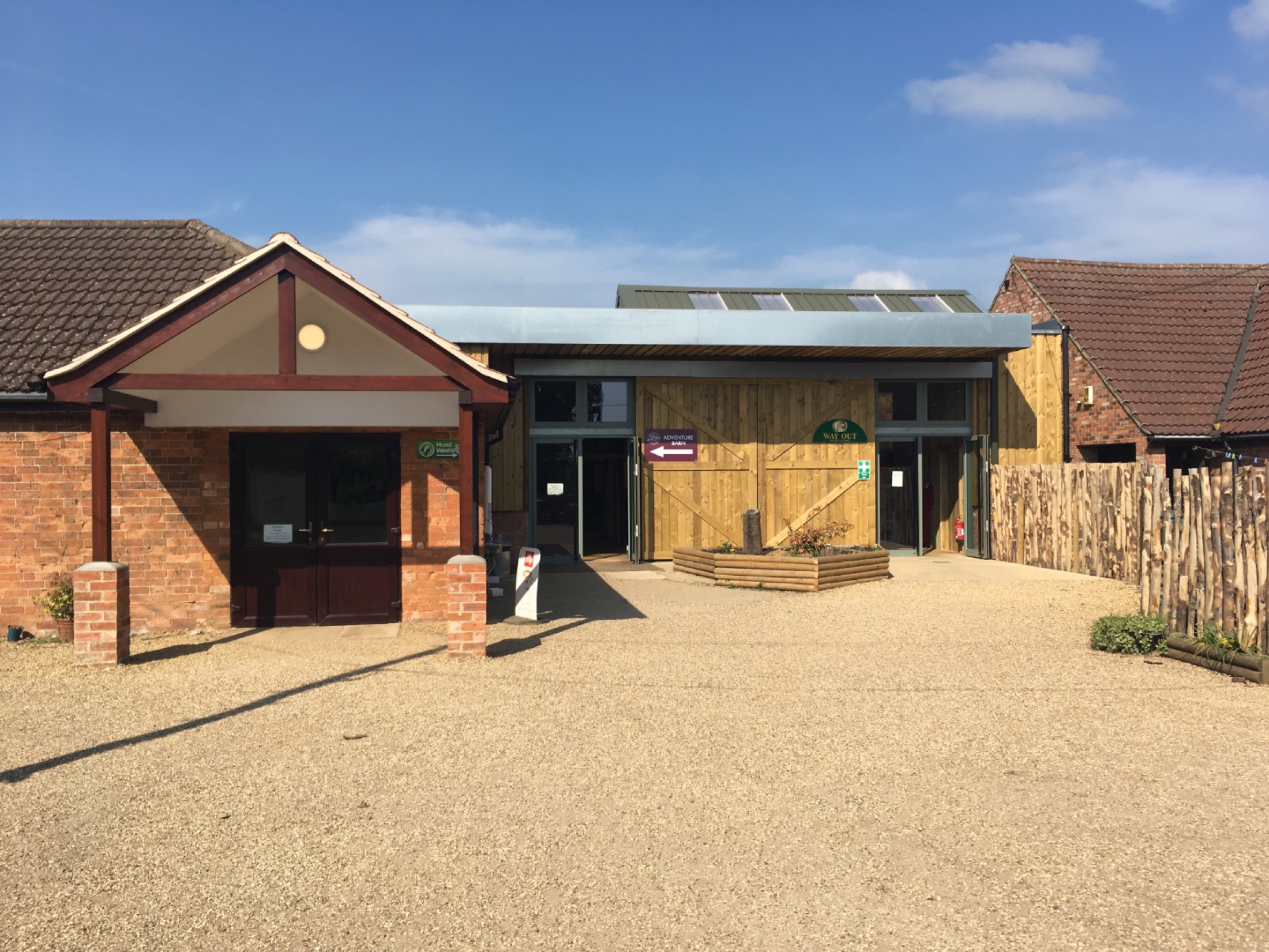 Completed entrance and visitor centre at West Lodge Farm Park