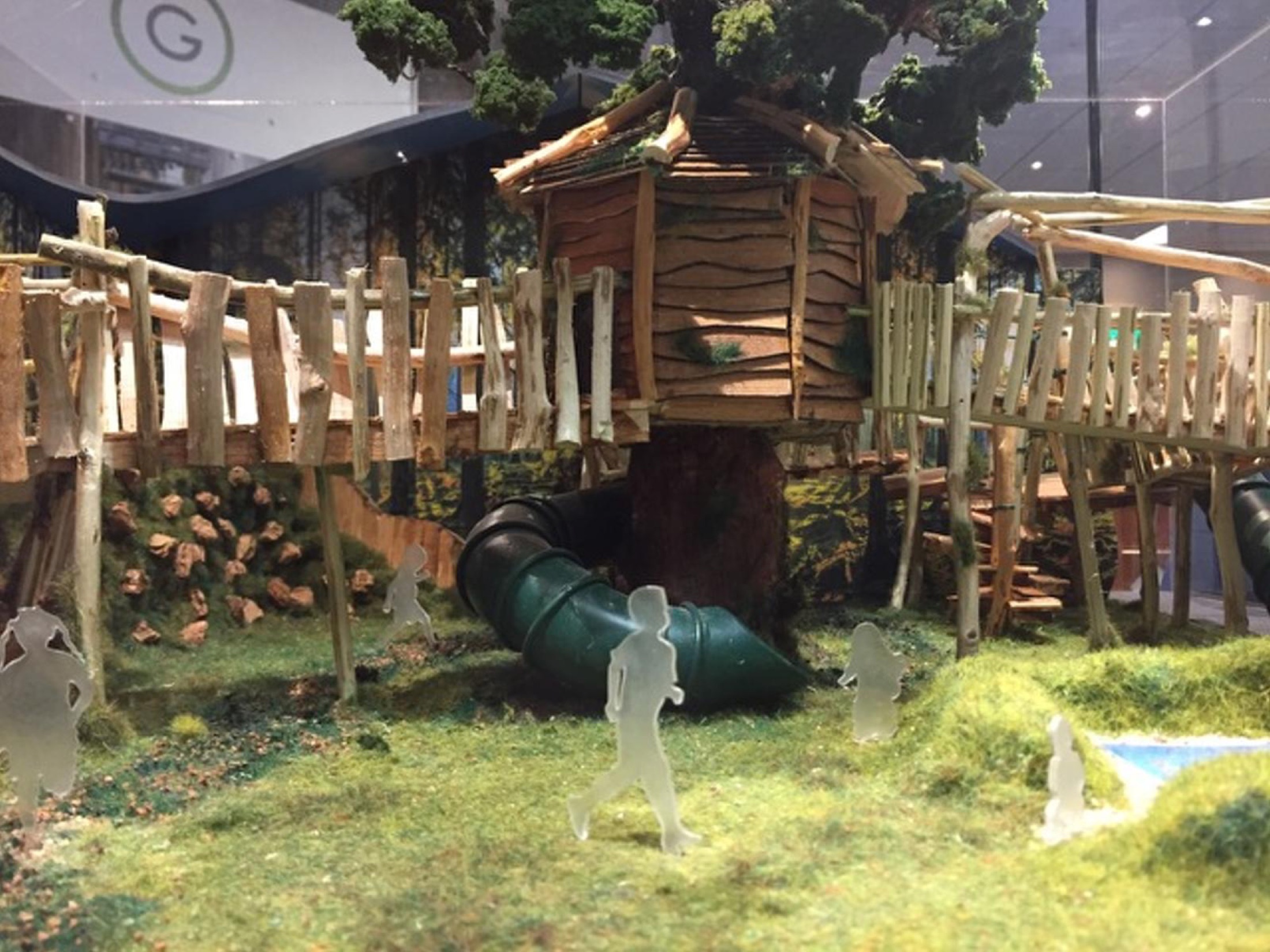 Physical model of the proposed woodland play attraction